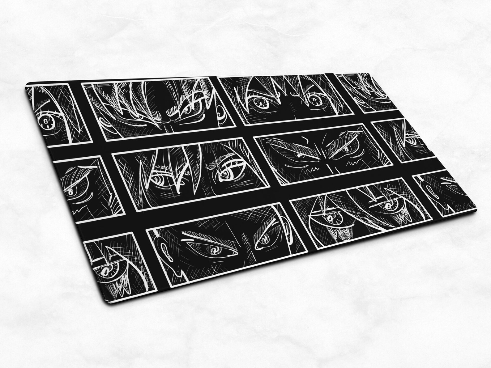 Anime Sketch Faces Manga Desk Mat Gaming Large Mouse Pad Desk Etsy