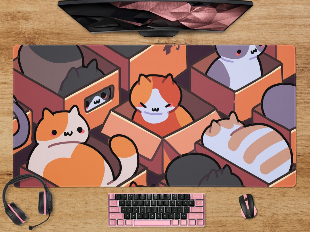 Kawaii Cute Cats Desk Mat Gaming Large Mouse Pad XXL - Etsy