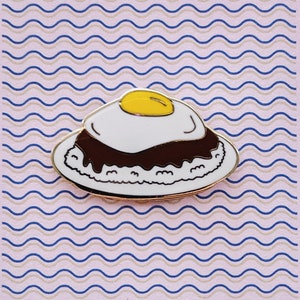 Loco Moco Enamel Pin | Hawaiian Food Pin | Hawaii Souvenir Gift | Cute Foodie Hard Enamel Pin