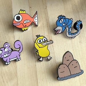 DIRT TRIPLET 5 Pin Set | Hard Enamel Pins | Funny Ground Type Parody | Gamer Gift Collection