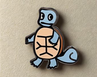 SPLASH TURTLE Hard Enamel Pin | Funny Blue Water Parody | Anime Gamer Gift | Collectible Pin