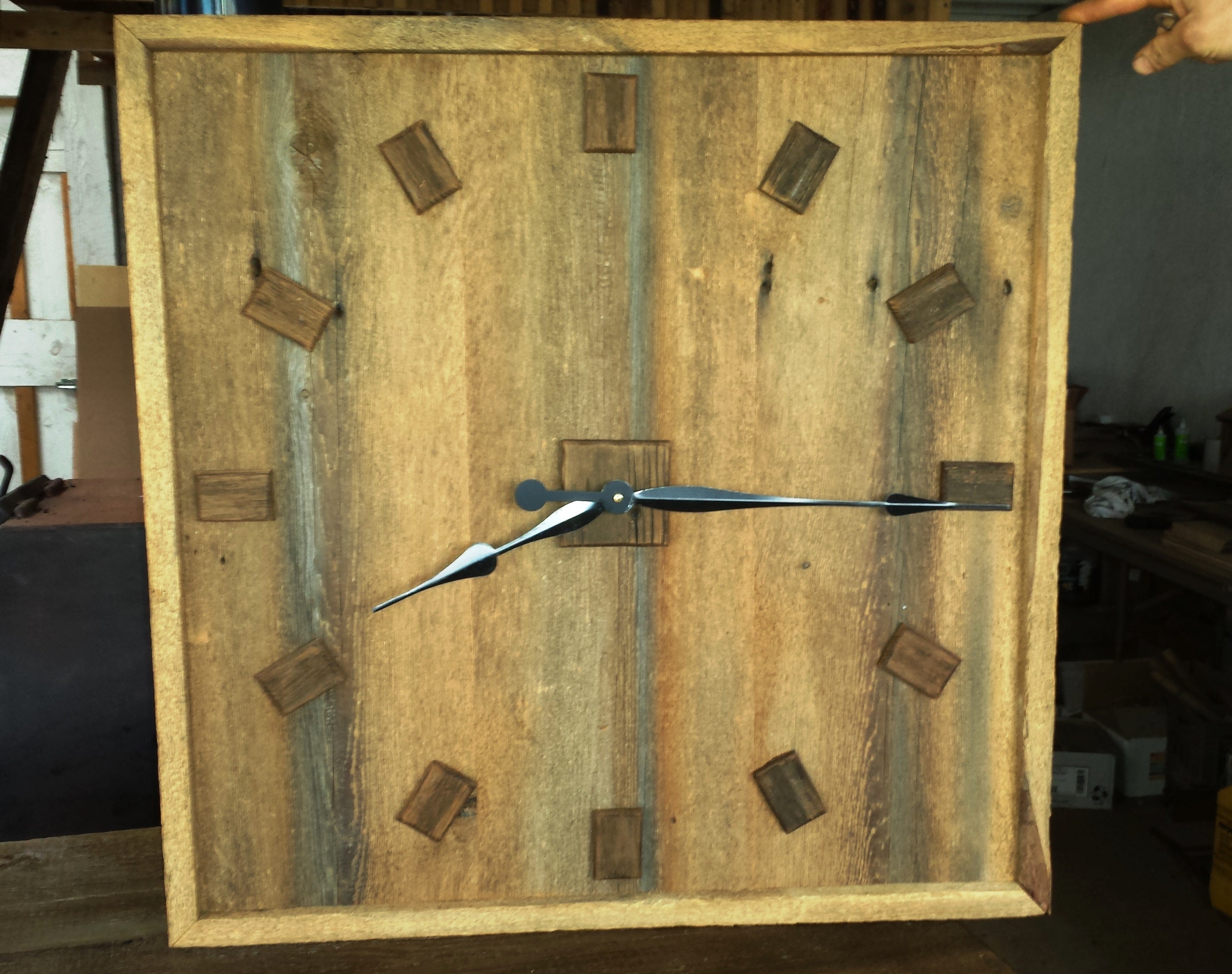 27 Rustic Wood Wall Clock made with Reclaimed Lumber Etsy