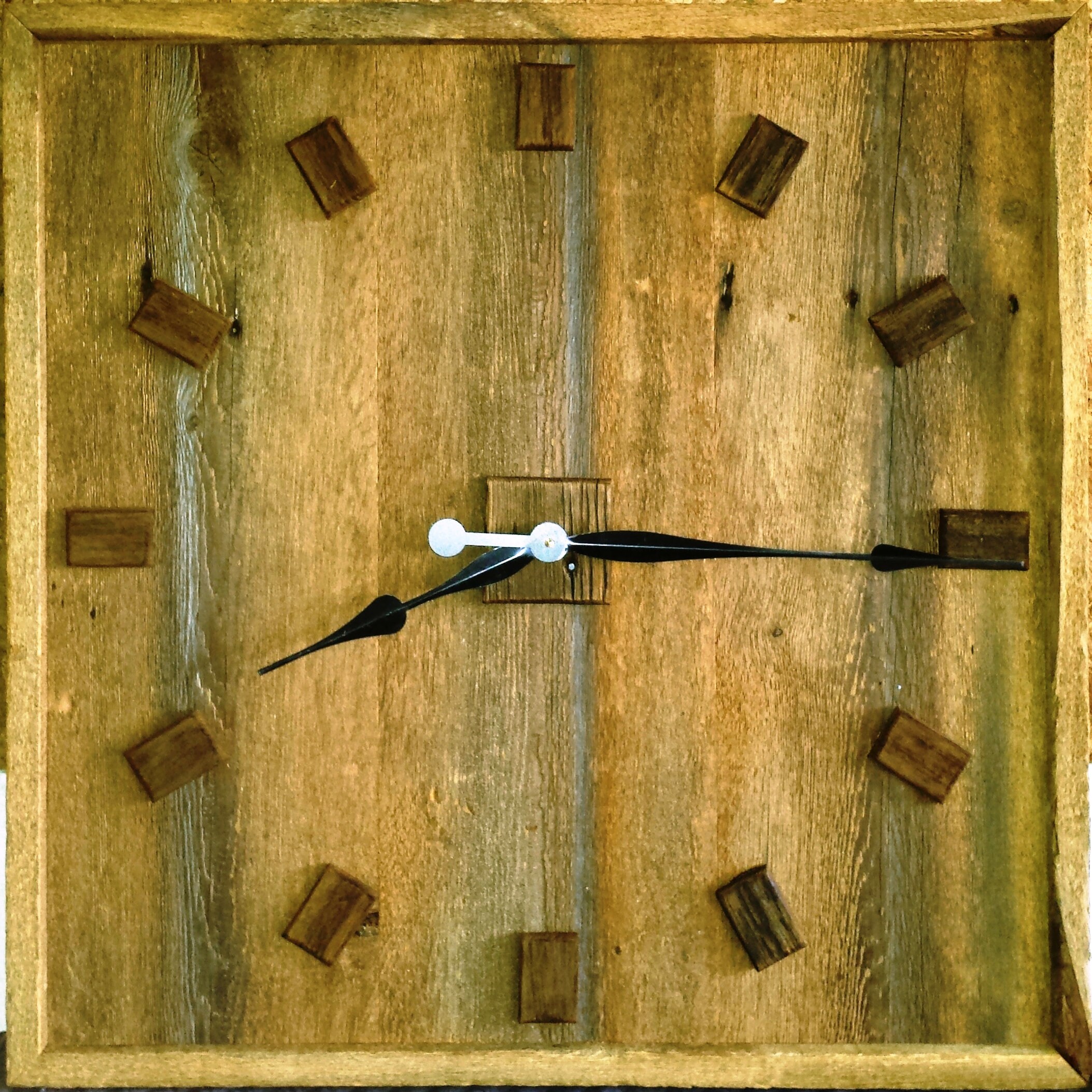 27 Rustic Wood Wall Clock made with Reclaimed Lumber Etsy