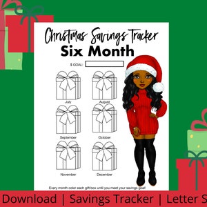 6 Month Christmas Savings Tracker | Budget Planner Printable, Savings Printable, Savings Challenge, Goal Tracker, Habit Tracker, PDF