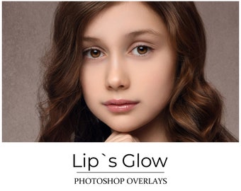 Lip Glow Overlays - PNG on Transparent Background - Glitter - Glare - Shine - Portrait Overlays -  Photoshop Overlay - Photographers Tool
