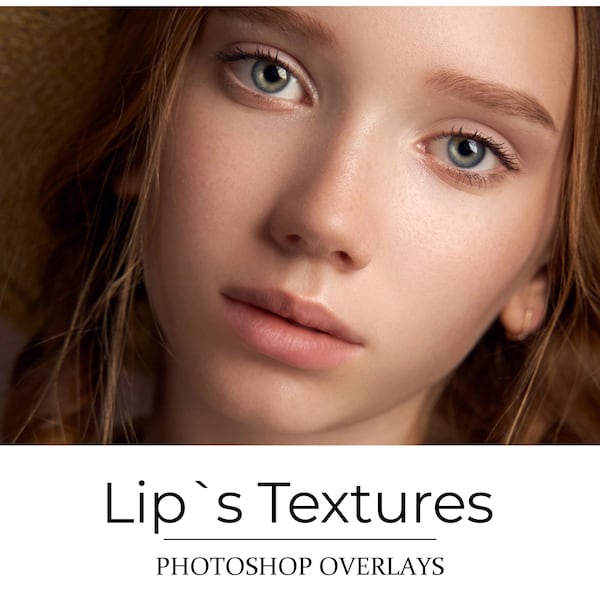 Lip Texture Overlays - PNG on Transparent Background - Portrait Photoshop Overlays - Photo Editing - Photographers Tool - Photoshop CC