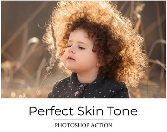 Skin Tone PS Action - Retouch Action - Skin Colors - Portrait Photoshop Action - Photo Editing - Photographers Tool - Photoshop CC