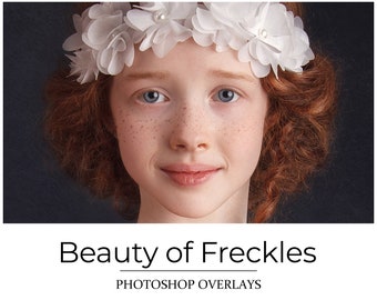 Freckles Overlays - PNG on Transparent Background - Portrait Photoshop Overlays - Photo Editing - Photographers Tool - Photoshop CC