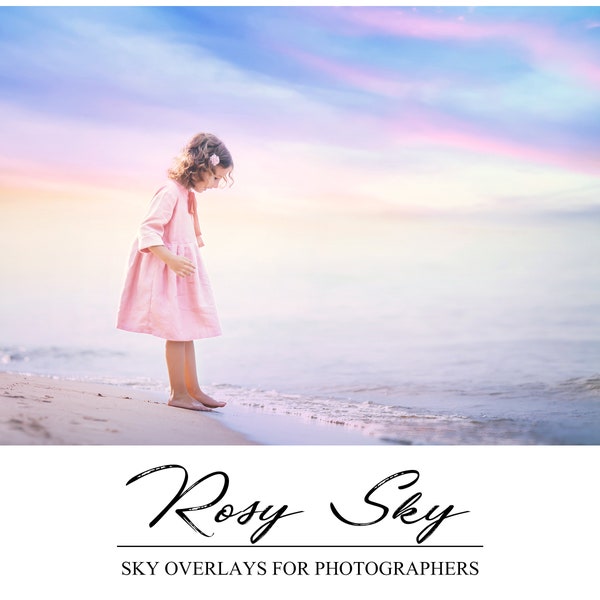 Pink Sky Overlays - Photoshop Overlays - Pastel Sky - Photography Background - Dreamy Sky Background - Sky Backdrop - Photographers Tool