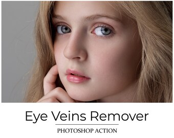 Acción PS para eliminar venas oculares - Acción de retoque de ojos - Acción de Photoshop para retratos - Edición de fotografías - Herramienta para fotógrafos - Photoshop CC