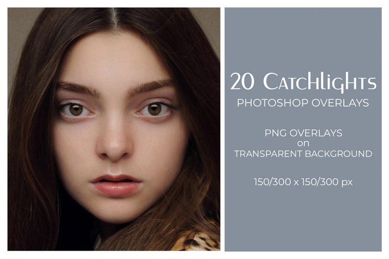 Eye Catchlights Overlays PNG on Transparent Background Portrait Retouch Eye Glare PNG Photoshop Overlay Photographer Tool image 8