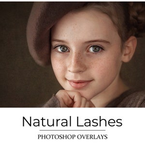 Eyelashes Overlays PNG on Transparent Background Portrait Retouch Lashes PNG Photoshop Overlay Photographer Tool image 1