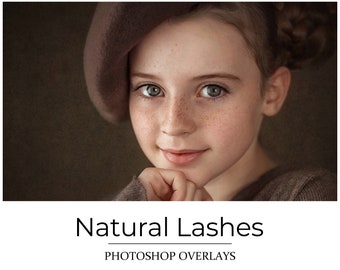 Eyelashes Overlays - PNG on Transparent Background - Portrait Retouch - Lashes PNG -  Photoshop Overlay - Photographer Tool