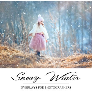 Snow Overlays - Winter Overlay - Snowfall Background - Realistic Snow Overlay - Winter Overlay for Photoshop - PS Overlay - Photo Editing