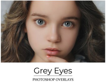 Grijze ogen Iris Overlays - Ooglenzen PNG Clipart - Oogkleur Overlay - Portretretoucheren - Digitale lenzen - Photoshop Overlay - Oogtint PNG