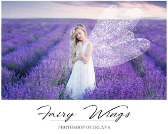 Fairy Wings Overlays - Photoshop Overlays - Fairy Overlay - Magic Wings - Fairy Dust PS Overlay - Photography Overlays - Photographers Tool