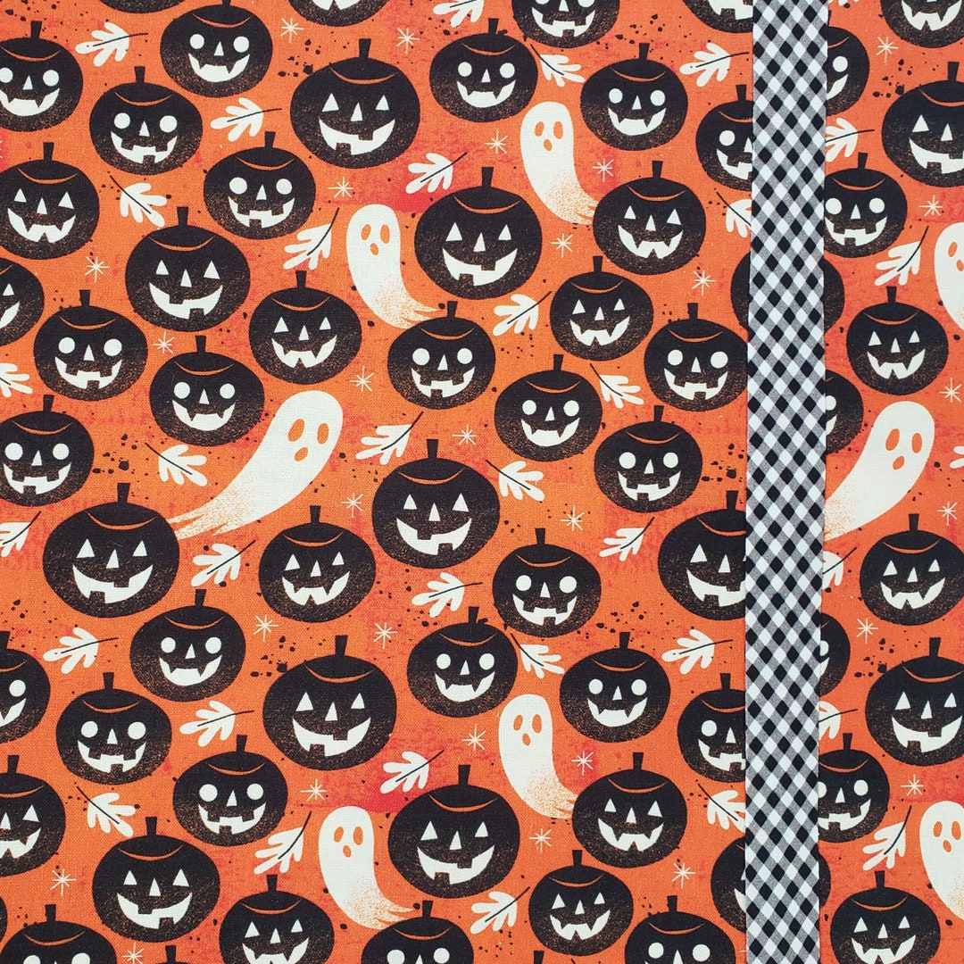 Halloween Pillowcase Pumpkin Ghost Pillowcase Orange Black Etsy