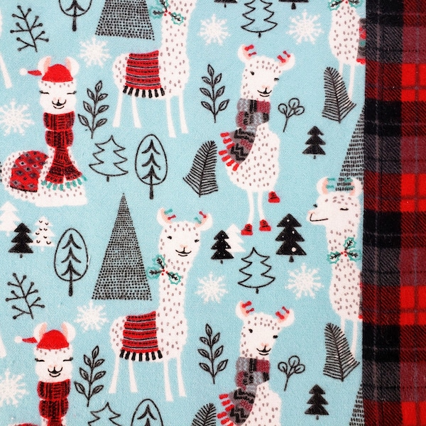 Llama Christmas Toddler Pillowcase, Llama Toddler Pillowcase, Toddler Winter Pillowcase, Flannel Pillowcase, 14 x 20 Pillowca