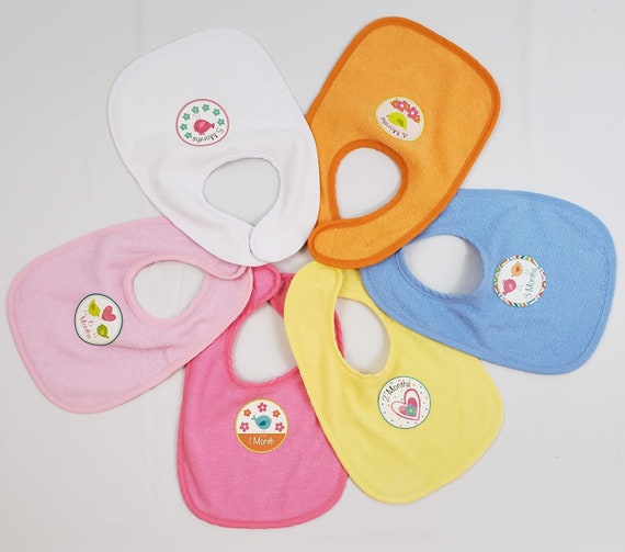 monthly baby bibs