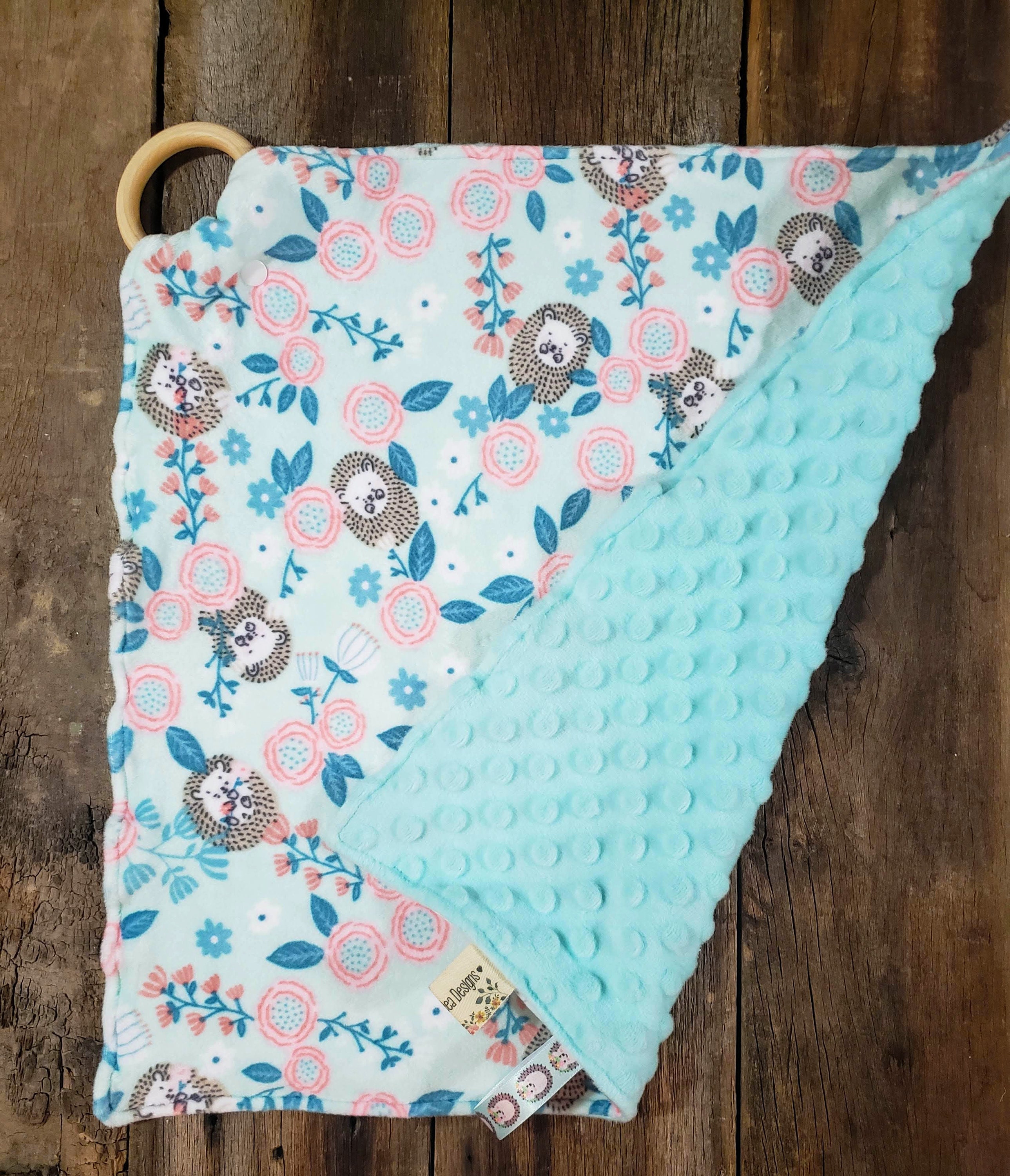 Minky Lovey Teething Blanket Pacifier Blanket Etsy