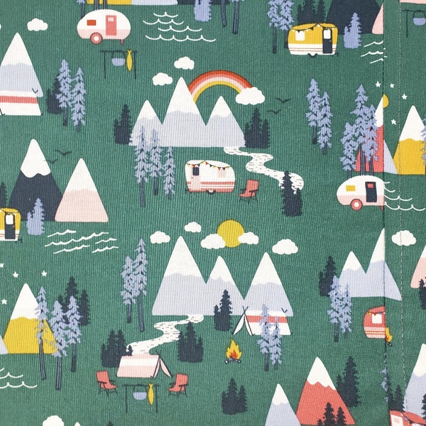 Happy Camper Pillowcase, Mountain Camping Pillowcase, Happy Camper Standard Pillowcase, Happy Camper Travel Pillowcase, Cotton Pillowcase