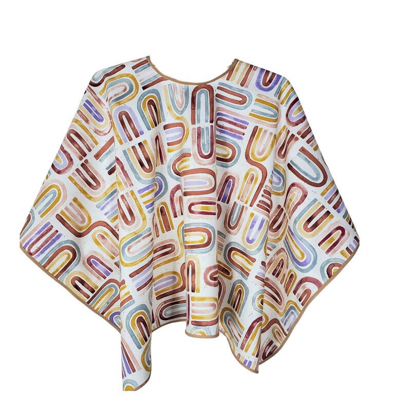 Rainbow Zigzag Metallic Cape