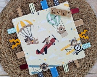 Airplane Crinkle Tag Toy: Flying Animals Sensory Toy