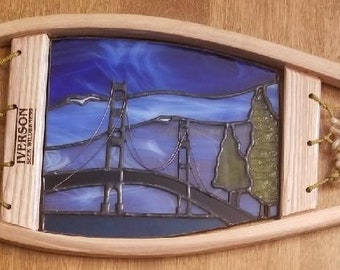 Stained Glass Snowshoe - Mackinac Bridge