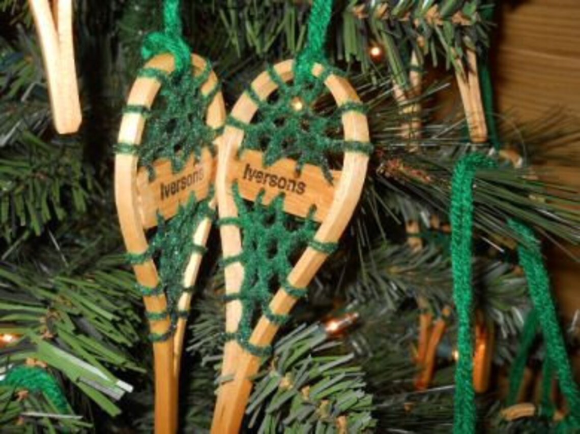 Snowshoe Ornament Etsy