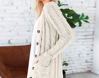 long white sweater coat