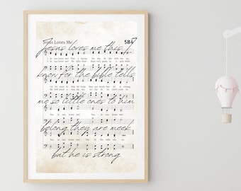 Jesus Loves Me Hymn DIGITAL DOWNLOAD