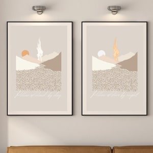 Pillar of Clouds and Fire Moses Exodus Digital Print Christian Bible Art Modern Bible Wall Art Jesus print Bible Sketch Boho Scripture Decor