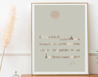 Ruth and Boaz Digital Print Ruth Gleaning Where You Go I Go Bible Art Sketch Christian Wall Art Ruth 1:16 Your God My God Love Story Green