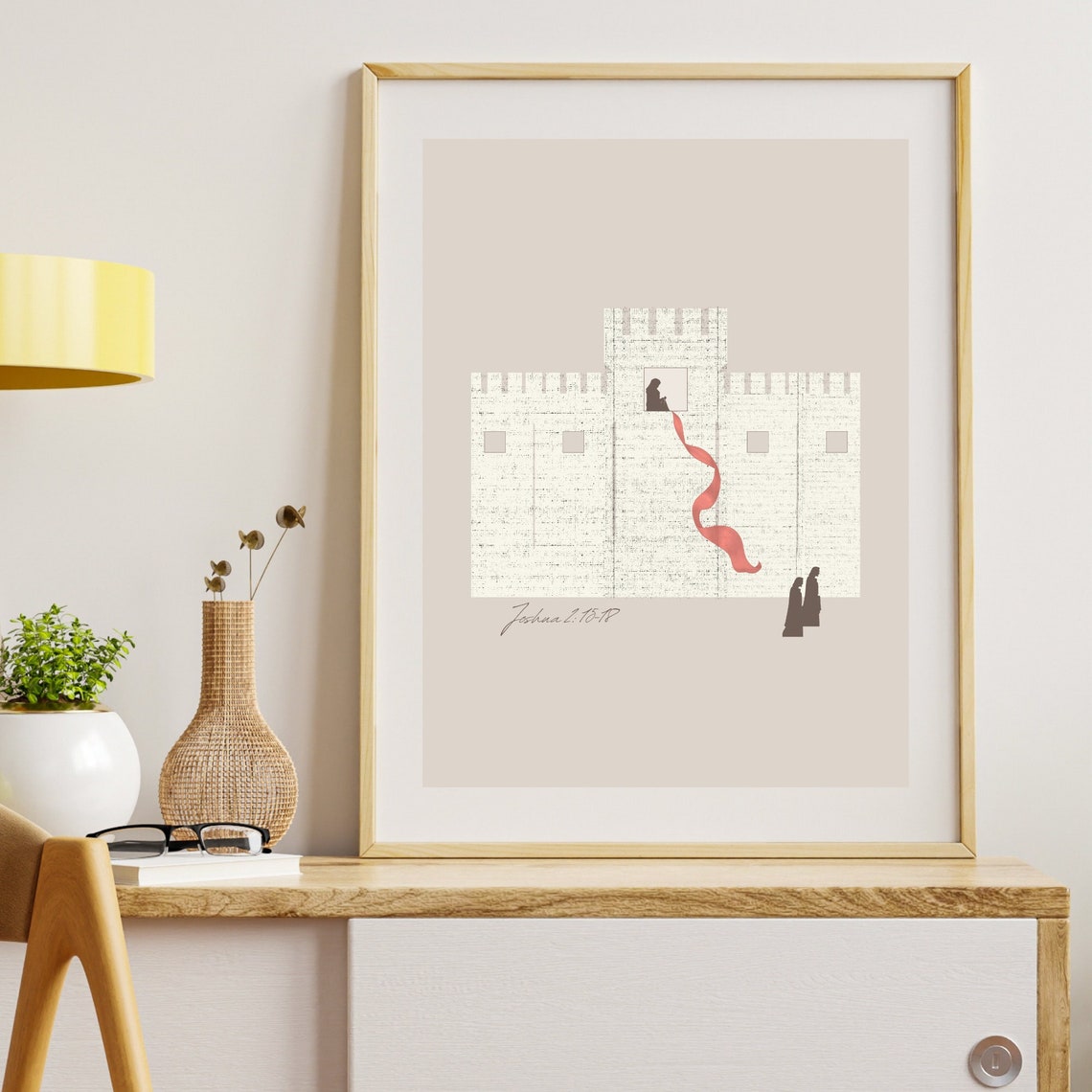 rahab-helps-the-spies-bible-stories-wall-art-women-of-the-bible-modern