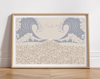 Moses Parting the Red Sea DIGITAL DOWNLOAD (Landscape)