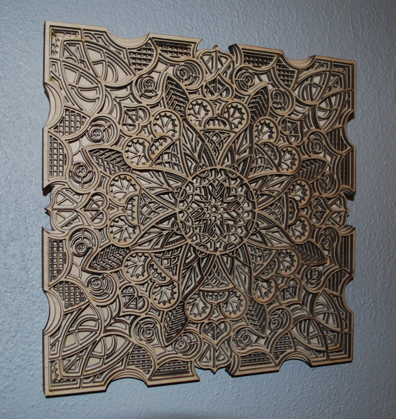 Lasercut 3D Wood Wall Panel Artwork M003 Etsy