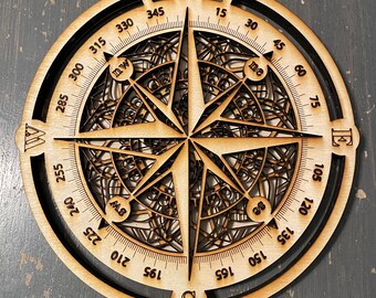 Multi-Layer Compass Wall Art