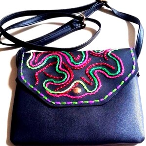 1 bolso de mujer, bolso bordado único, bolso negro, bolsos de cuero para mujer, bolsos y carteras, bolso monedero