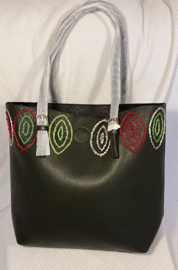 1 Leather Tote Bag Ladies Handbag Bags Olive Green Tote Bags Leather Bag Embroidered Bag Women Bag Ladies Bag Tote Leather Bags Etsy UK