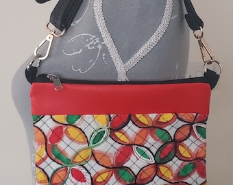 2 Ladies handbags, shoulder bags, women's handbags crossbody bags, painted fabric  bag, floral bag, unique gifts, pouch bags