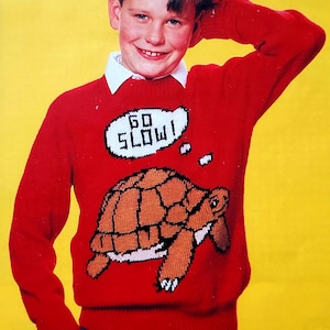 Vintage Tortoise Jumper Knitting Pattern (PDF)