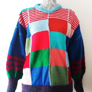 Pullover Strickmuster PDF, damen Kleidung Strickpullover mit weiten Ärmeln Größe, Pullover 34"-36"