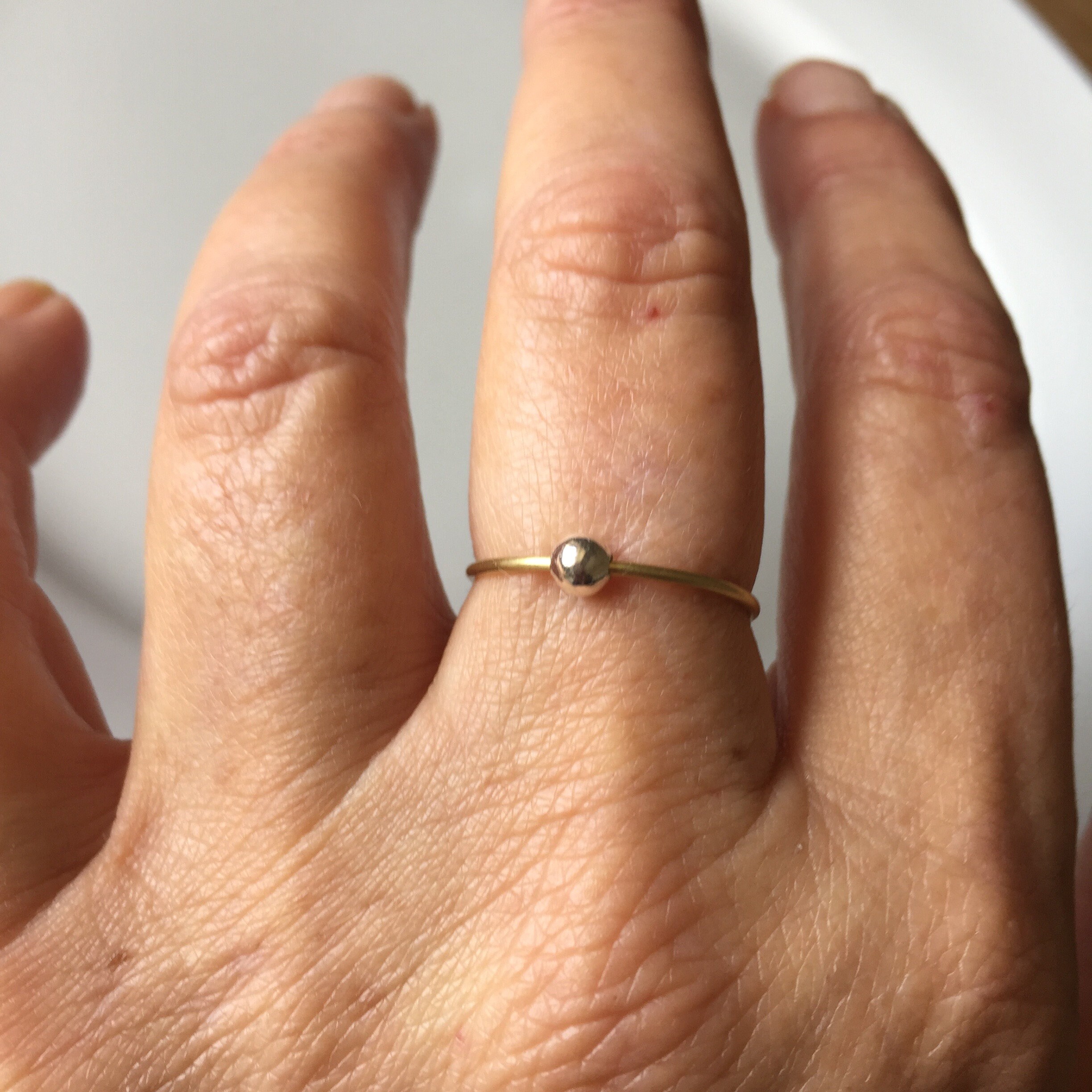 9k Gold Anxiety Ring/14k Gold Anxiety Ring/rose Gold Ring/ Etsy