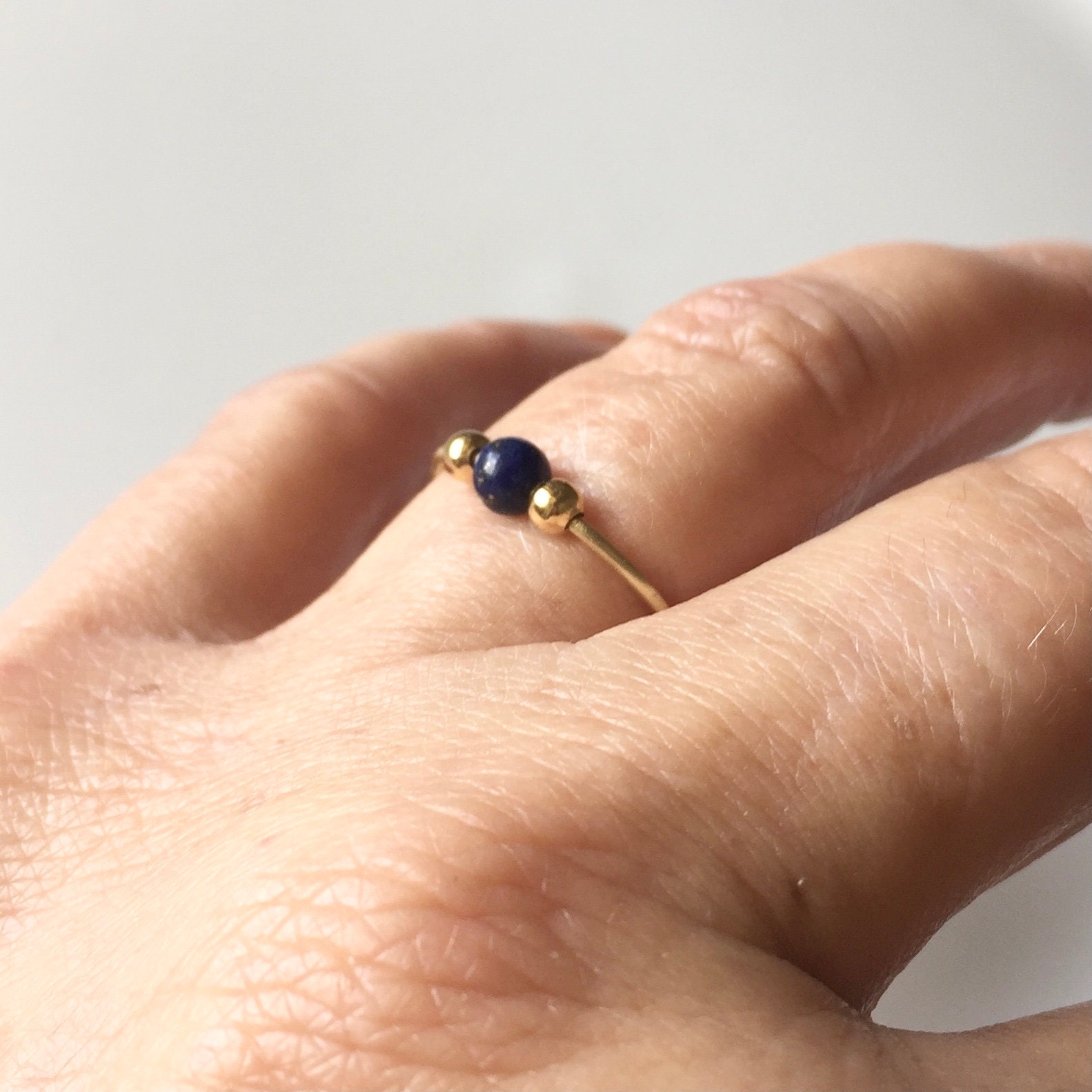 9k Gold Anxiety Ring/14k Gold Anxiety Ring/rose Gold Ring/ Etsy