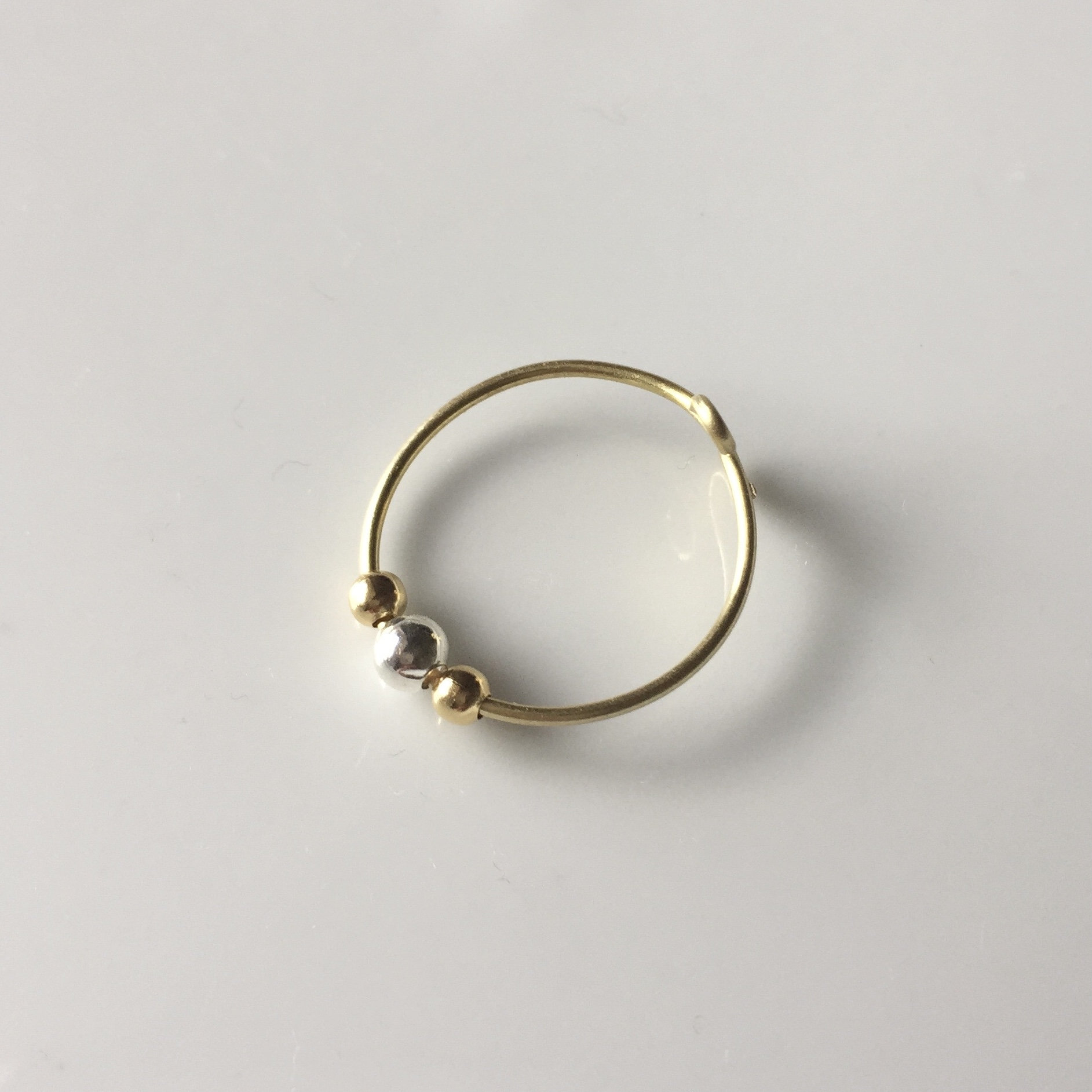 9k Gold Anxiety Ring/14k Gold Anxiety Ring/rose Gold Ring/ Etsy