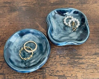 Handmade Pottery Jewelry Dish, Ring and Earring Holder