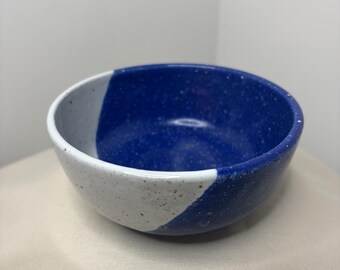Blue Striped Handmade Pottery Bowls