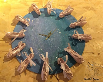 Ballet Mini Pointe Shoe Clock
