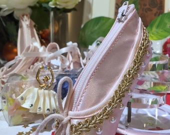 Hand-decor Mini Pointe Shoe Purse