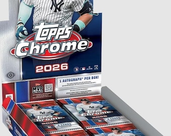2026 topps chrome baseball hobby box (1 auto) mlb brand new sealed in-hand QTY _ Freeshipping